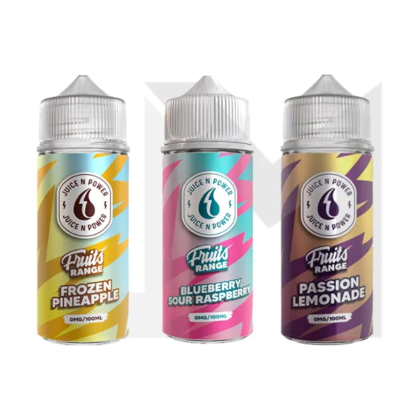 0mg Juice N Power Shortfills 100ml (70VG/30PG)