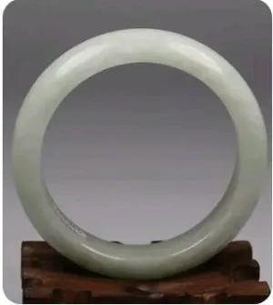 10% OFF- 56/57/58mm Certified Natural Emerald White Light Green Jadeite Emerald Jade*A Handcarved Lucky Bracelet Bangle RF4565