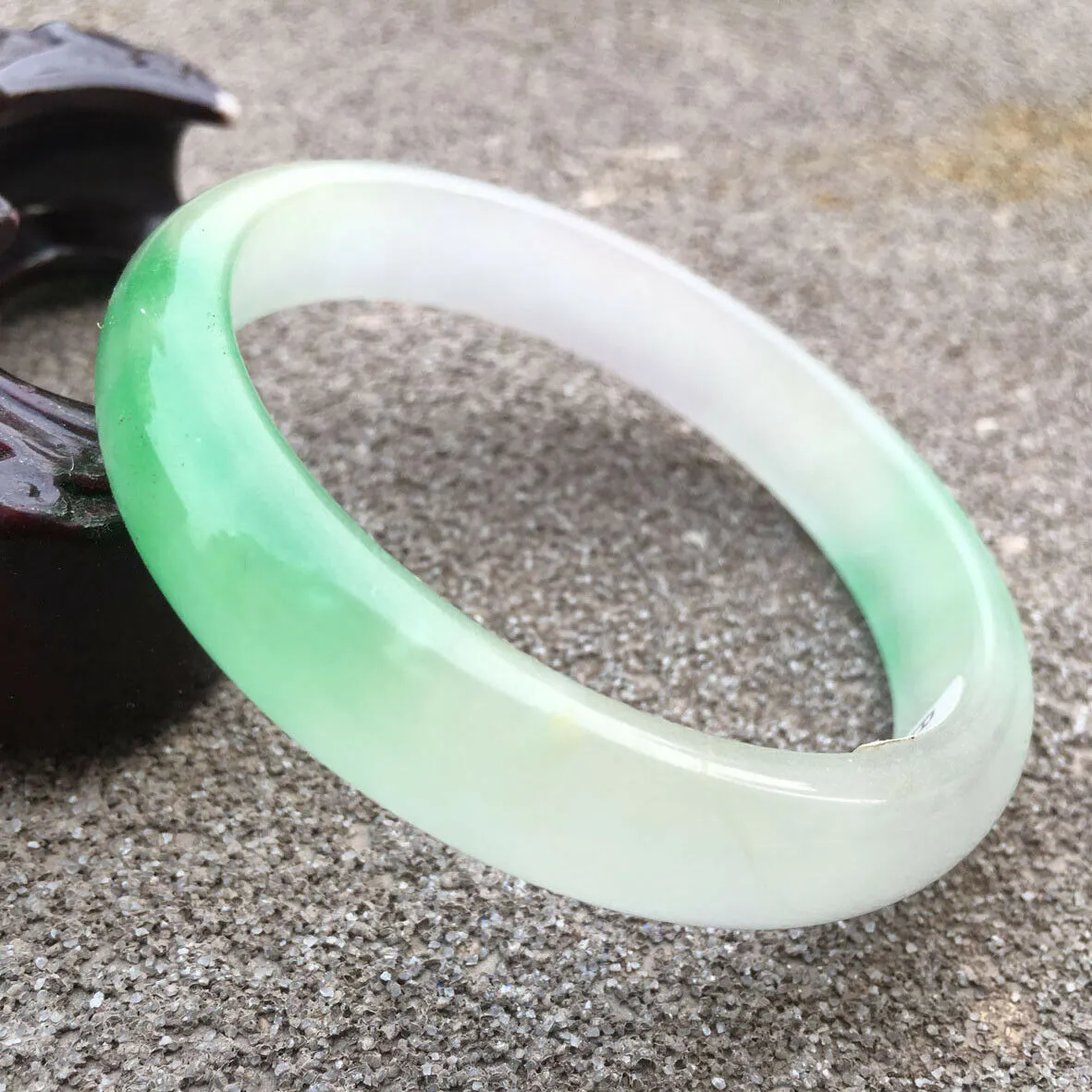 10% OFF- 56/57/58mm Certified Natural Light Green Jadeite Emerald A*Jade HandCarved Lucky Bracelet Bangle GX617/BJ9940