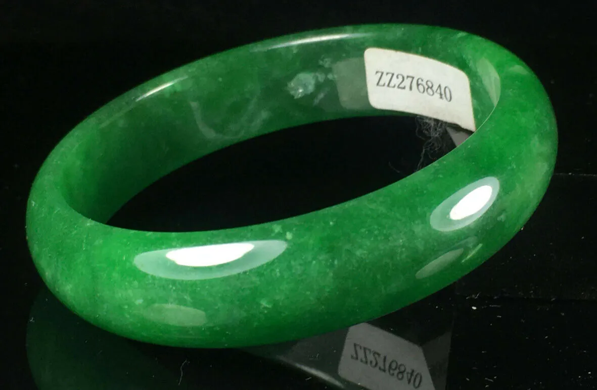 10% OFF- 57/58/59mm Certified Jadeite Emerald A Jade HandCarved Lucky Bracelet Bangle GX877