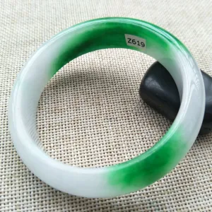 10% OFF- 57/58/59mm Certified Natural Jadeite Emerald A*Jade Handcarved Bangle Z619