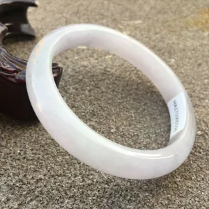 10% OFF- 57/58/59mm Certified Natural Lavender Jadeite Emerald A*Jade HandCarved Lucky Bracelet Bangle GX435/HA5533