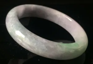 10% OFF- 58/59/60mm Certified Natural Lavender Jadeite Emerald A Jade HandCarved Lucky Bracelet Bangle GX835