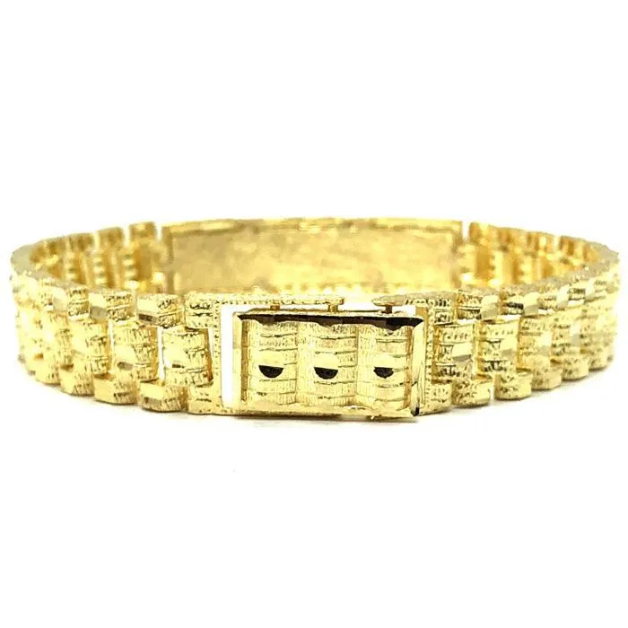 10K 11MM Rolly ID Bracelet MB-002