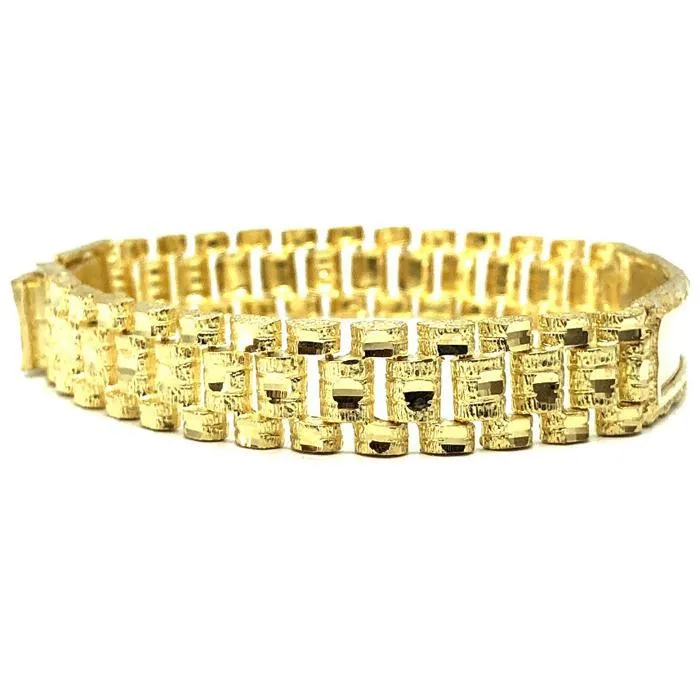 10K 11MM Rolly ID Bracelet MB-002