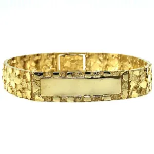 10K 14MM Nugget ID Bracelet MB-021