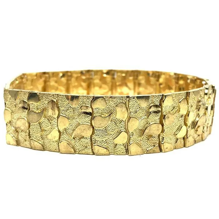 10K 17MM Nugget ID Bracelet MB-023