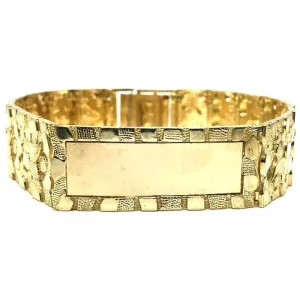 10K 17MM Nugget ID Bracelet MB-023