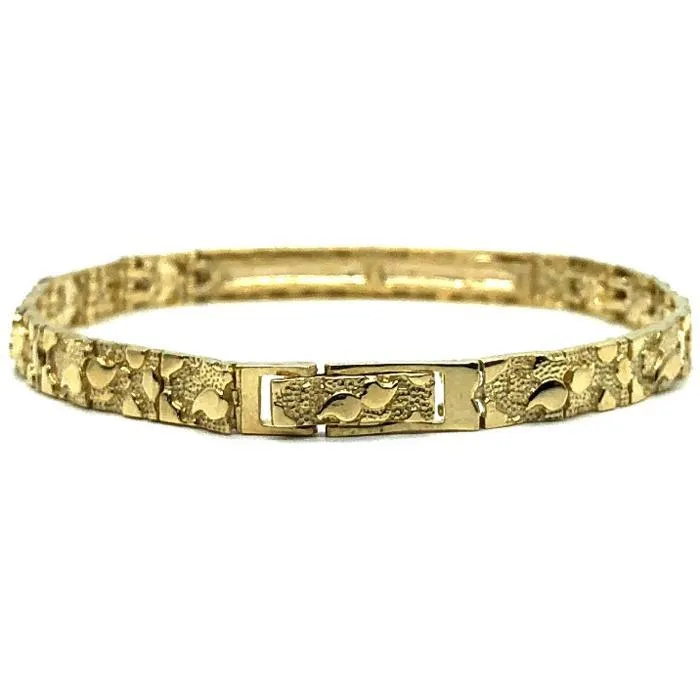 10K 5MM Nugget ID Bracelet MB-018