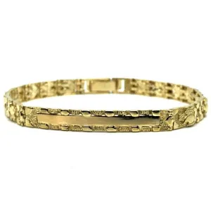 10K 5MM Nugget ID Bracelet MB-018