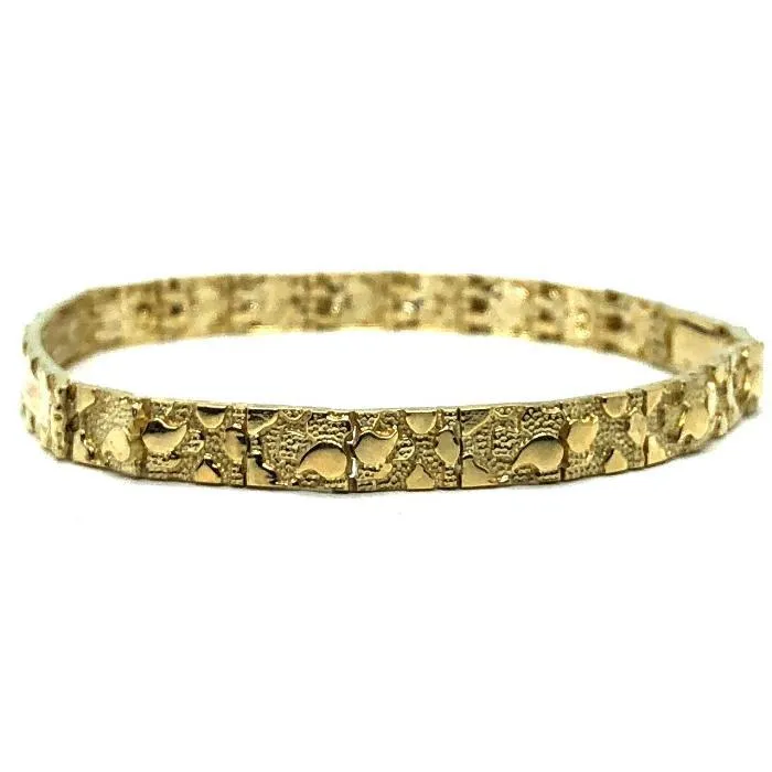 10K 5MM Nugget ID Bracelet MB-018