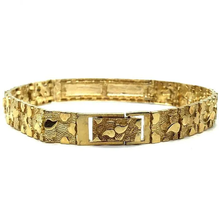 10K 9MM Nugget ID Bracelet MB-020