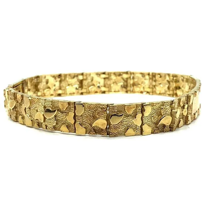 10K 9MM Nugget ID Bracelet MB-020