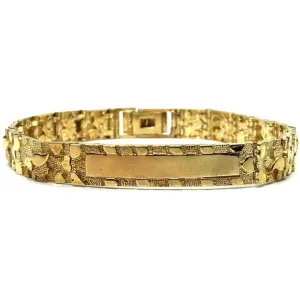 10K 9MM Nugget ID Bracelet MB-020