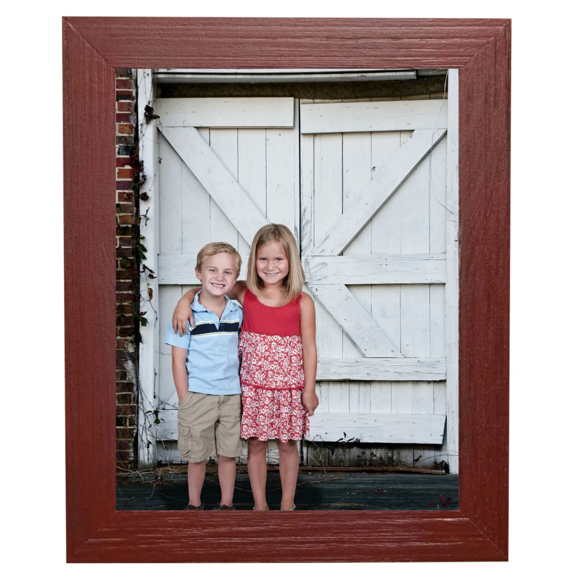 11x14 Red Distressed Frame, 1-3/4" molding