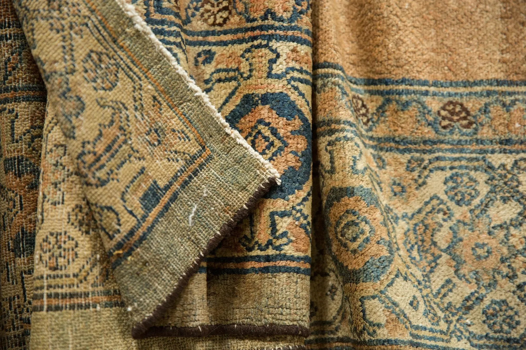 12.5x20 Antique Distressed Bibikabad Carpet