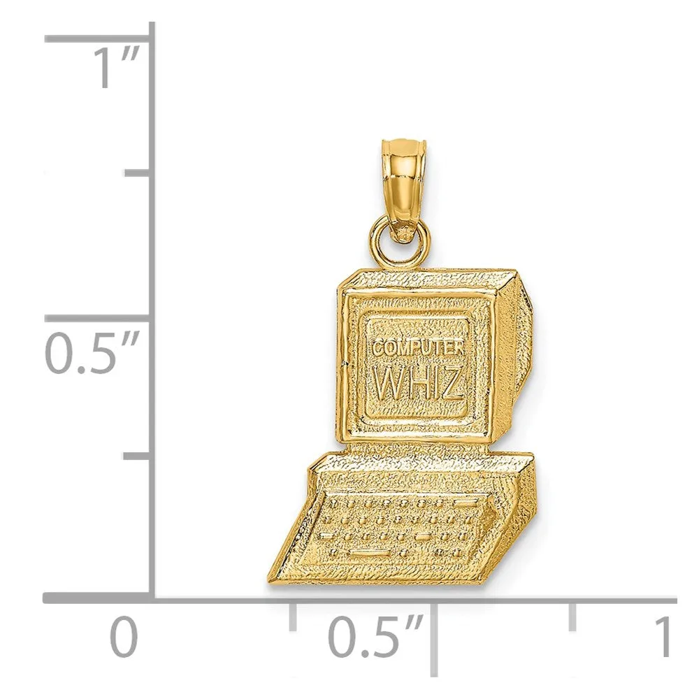 14k COMPUTER WHIZ Charm