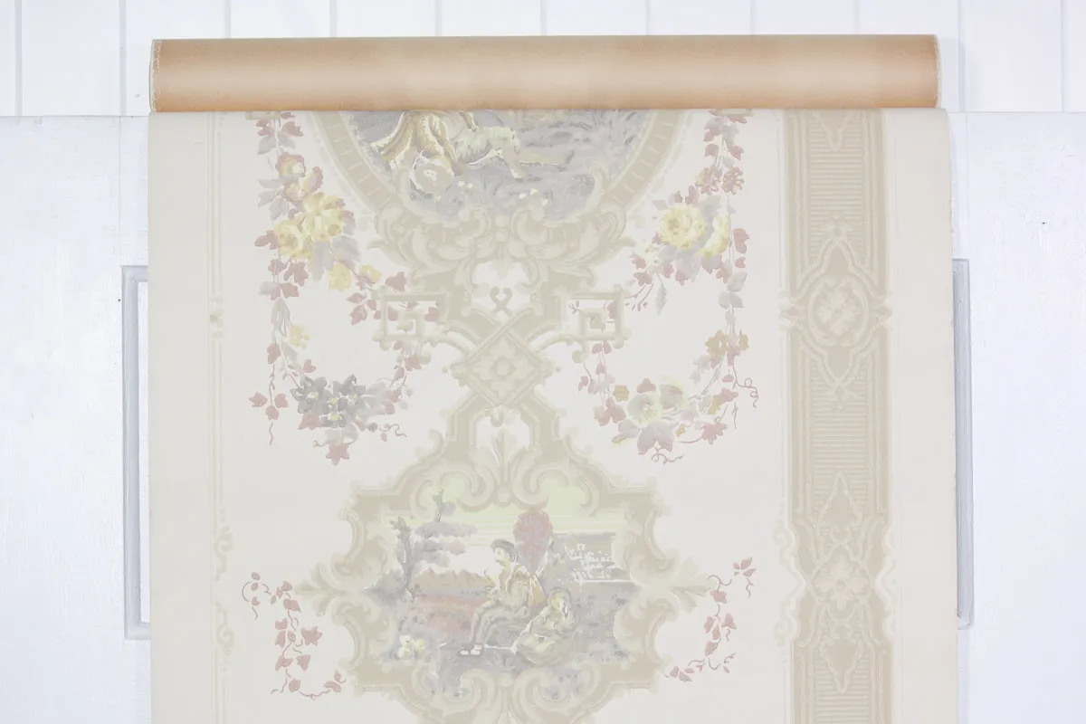 1940s Scenic Vintage Wallpaper