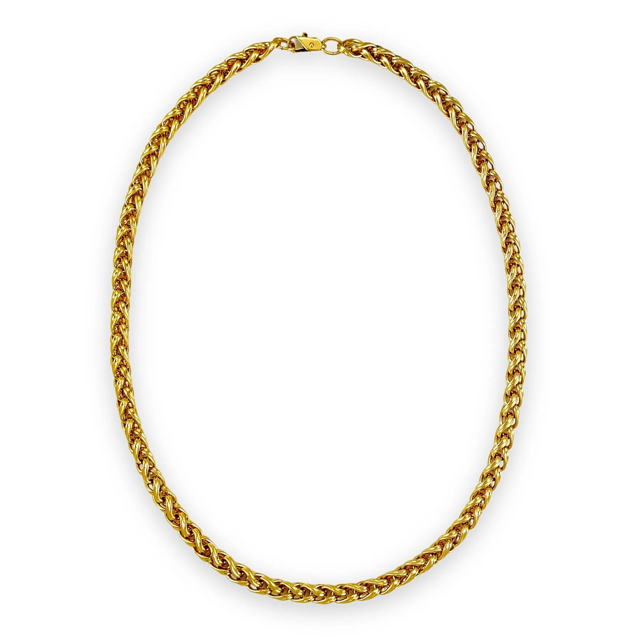 1970’s Vintage Gold Plated Spiga Chain Link Necklace