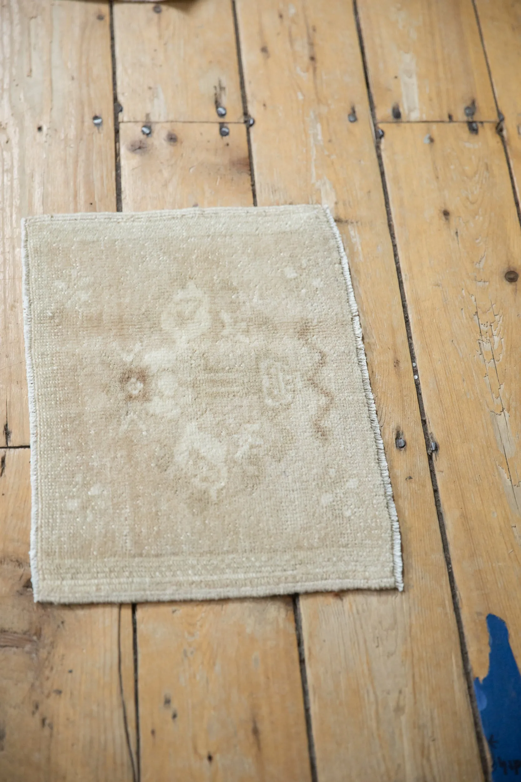 1x1.5 Vintage Distressed Bag Face Oushak Square Rug Mat