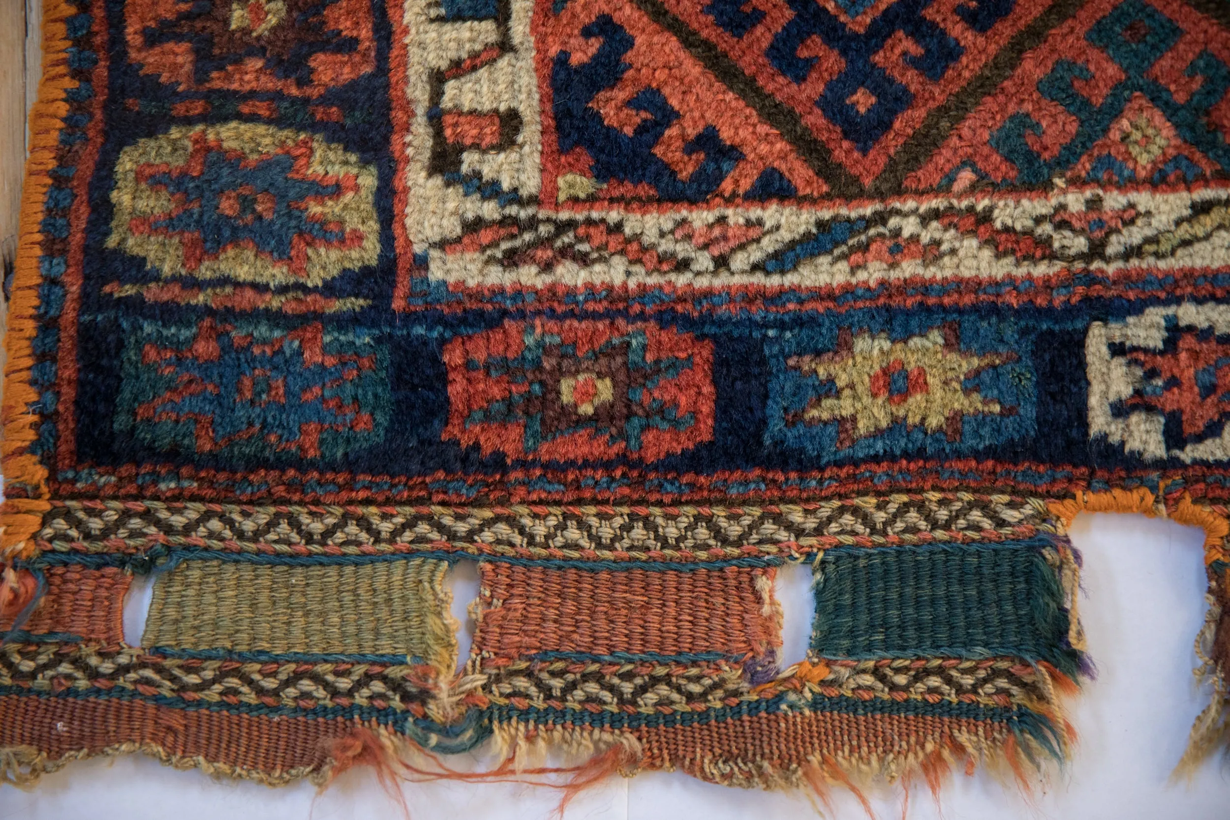 2 x 2.5 Antique Jaff Kurd Bag Face Square Rug Mat
