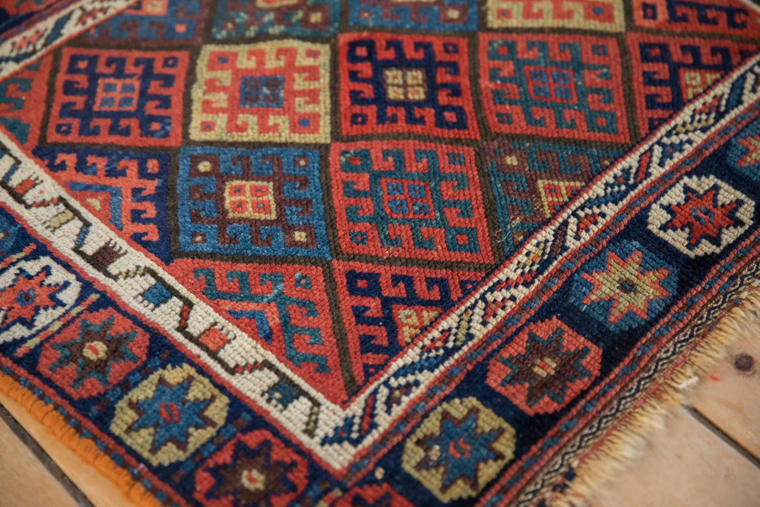 2 x 2.5 Antique Jaff Kurd Bag Face Square Rug Mat
