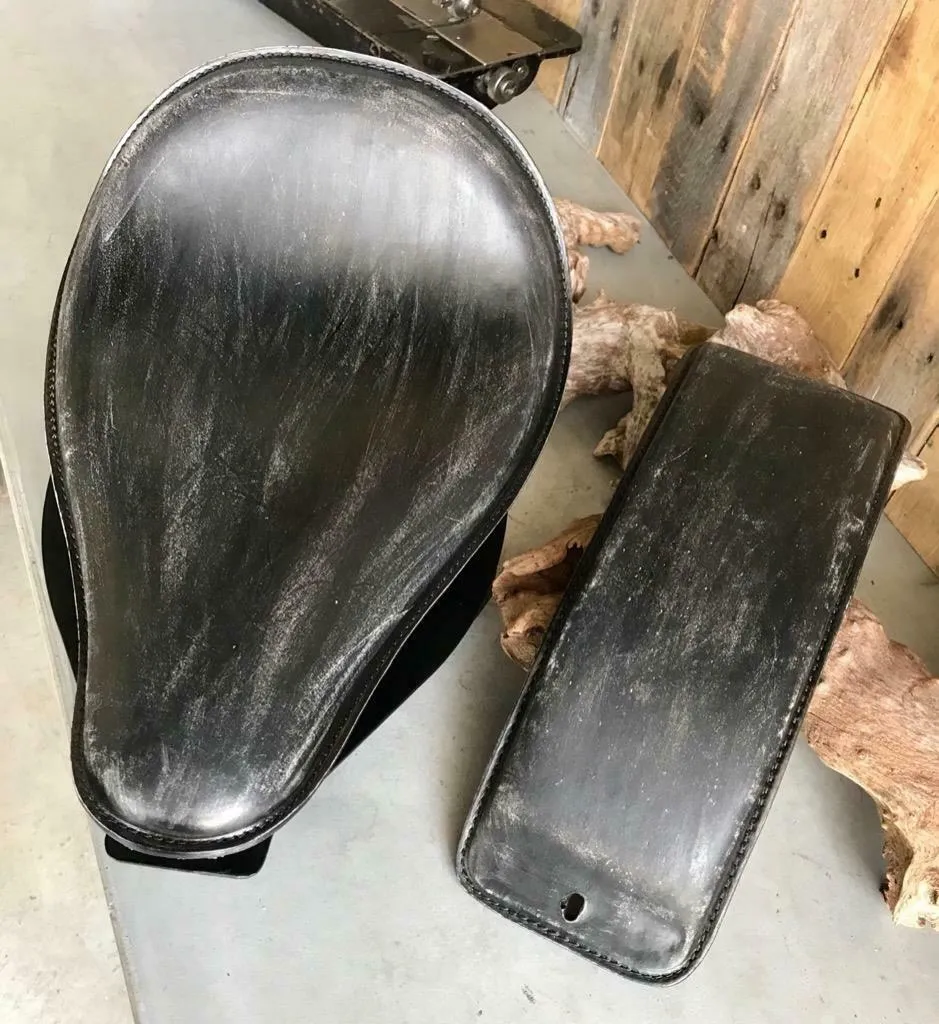 2000-2017 Harley Softail Spring Seat Pad Mounting Kit Saddle Bag BlkDis Leather