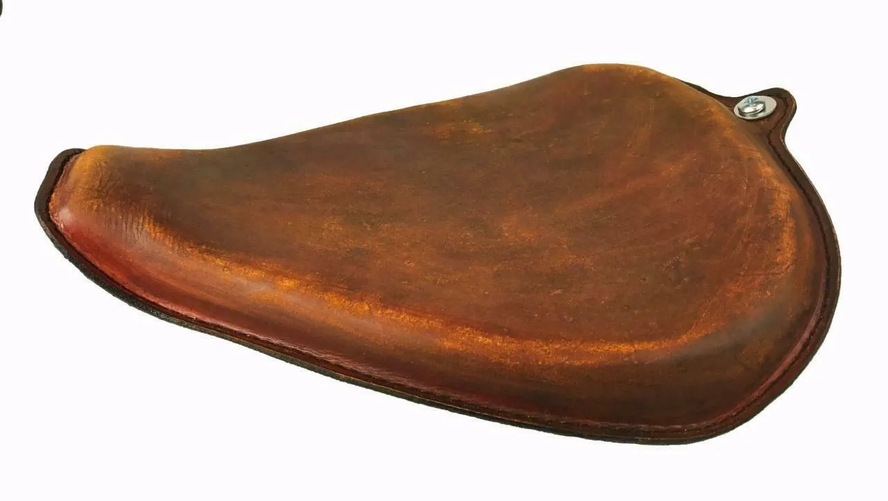 2004-2006 Harley Sportster Seat On The Frame  Brown Dist Leather All Models MRC