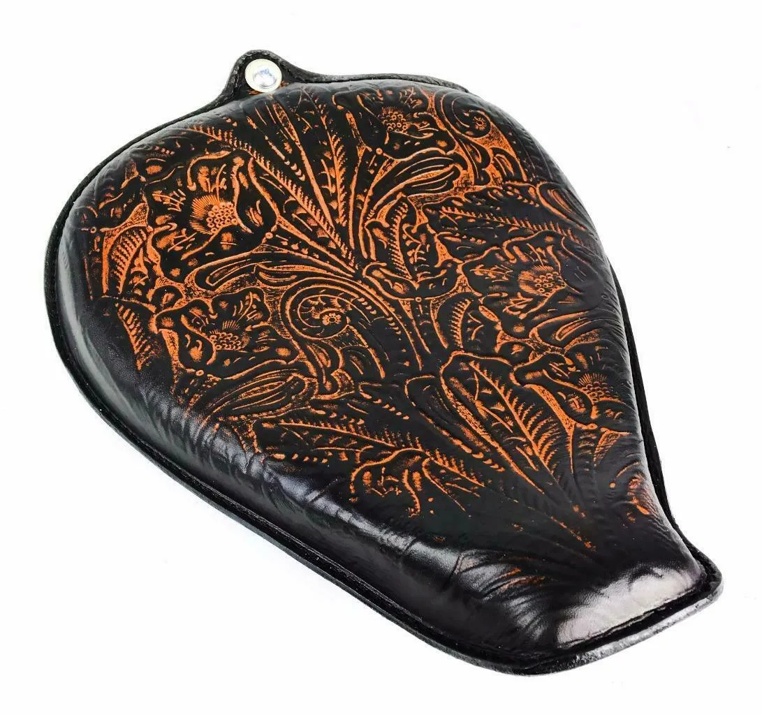 2010-2022 Sportster Harley On The Frame Seat Ant Brown Tooled Leather All Models