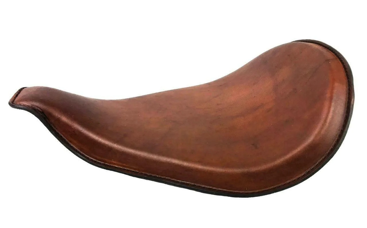 2010-2022 Sportster Harley On The Frame Seat Brown Leather Roll Up All Models