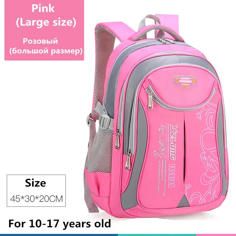 2023 hot new children school bags for teenagers boys girls big capacity school backpack waterproof satchel kids book bag mochila