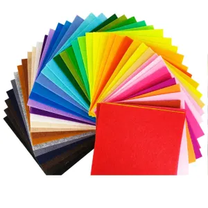40 Sheets Non-Woven Felt Fabric Needlework Patchwork Cloth Bundle For Kids Scrapbooking Doll DIY Quilting Sheet Sewing Crafts 10x10cm
