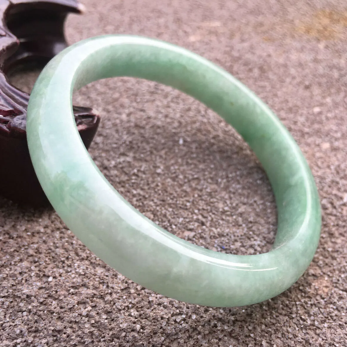 55/56/57mm Certified Natural Lavender Jadeite Emerald A Jade HandCarved Bracelet Bangle GX452