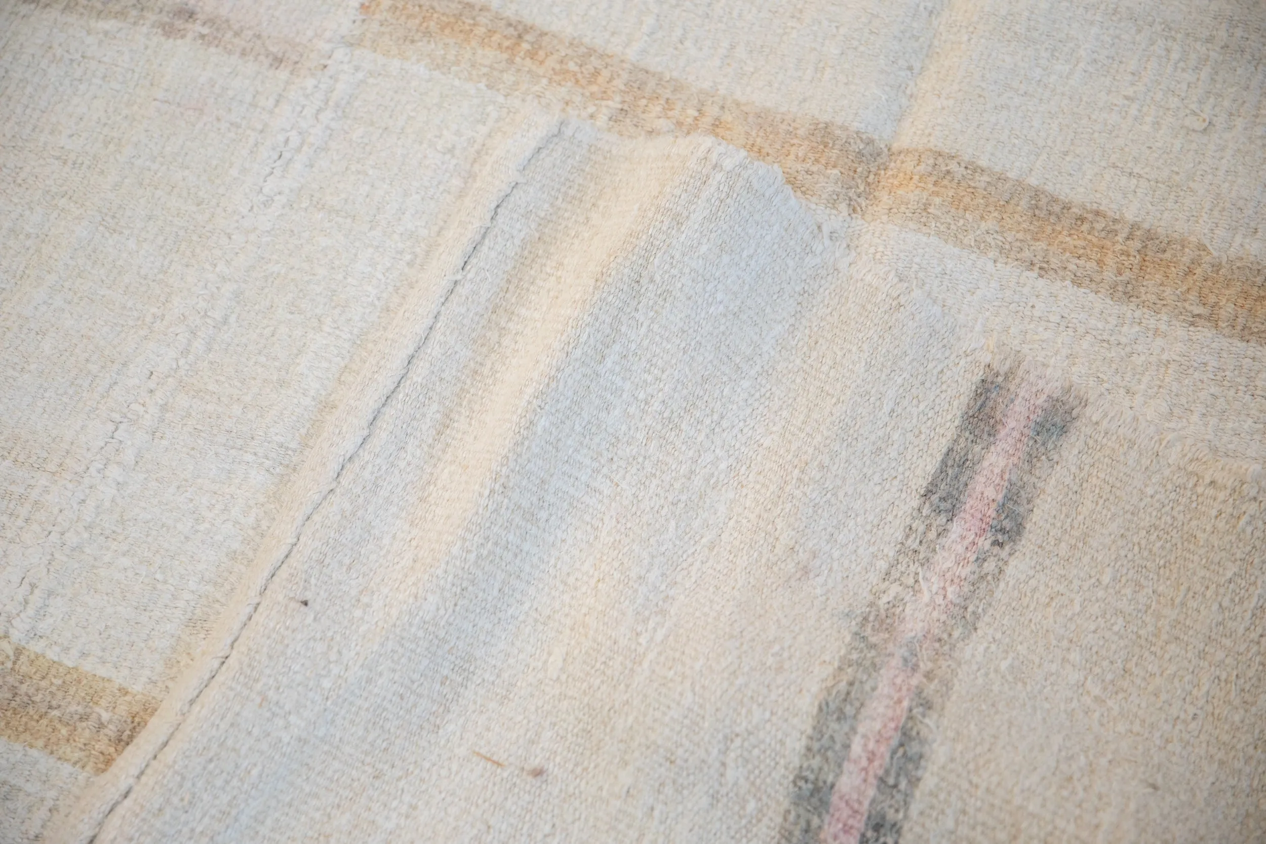 5.5x13.5 Vintage Distressed Hemp Kilim Rug Runner