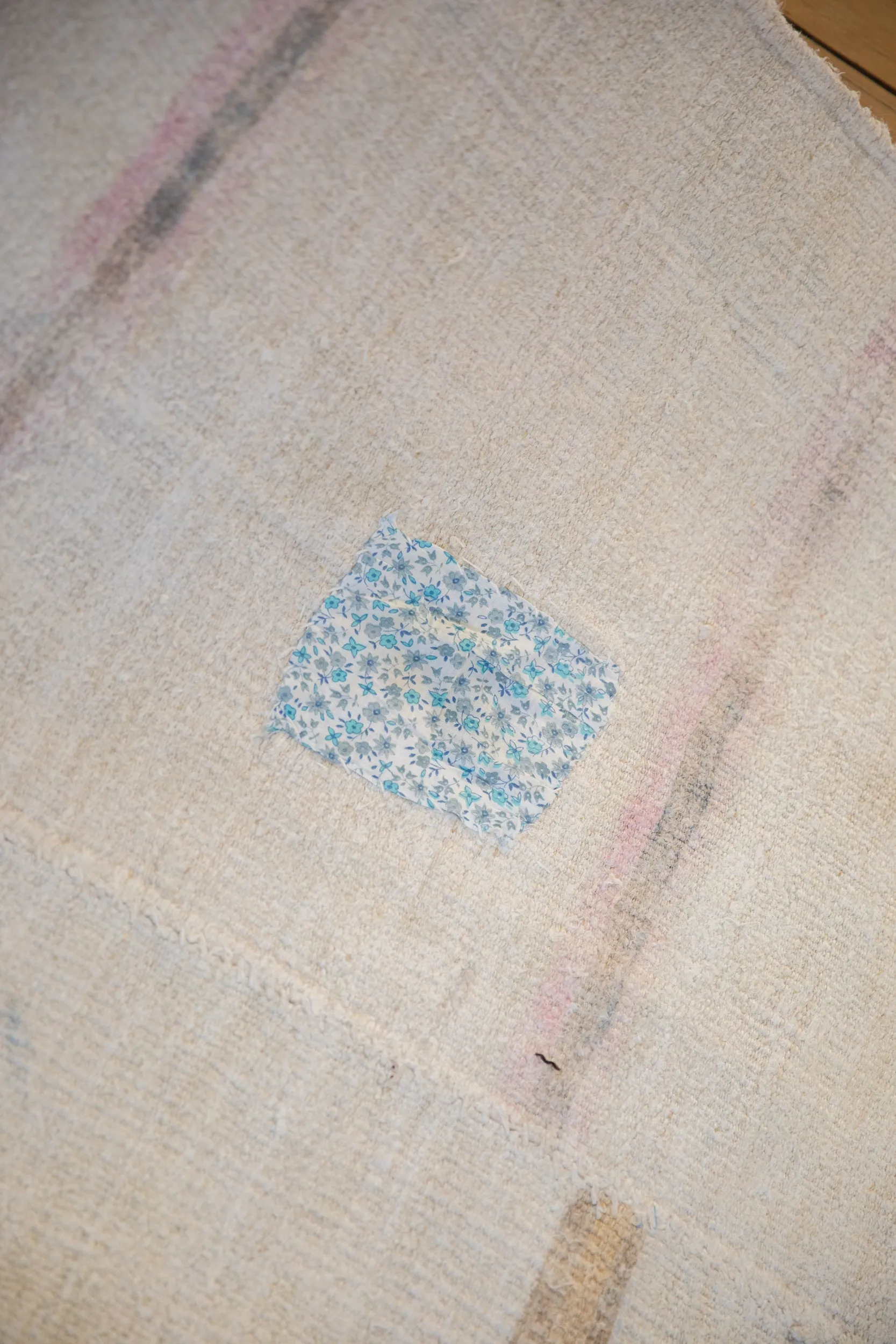 5.5x13.5 Vintage Distressed Hemp Kilim Rug Runner