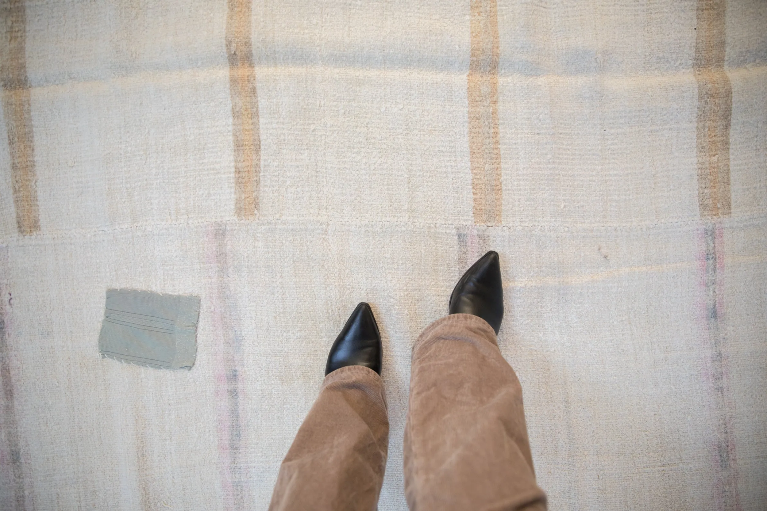5.5x13.5 Vintage Distressed Hemp Kilim Rug Runner