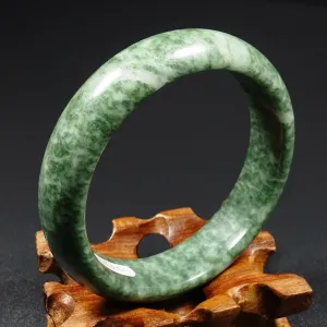 57-59mm Certified Natural Jadeite Emerald A Jade HandCarved Bracelet Bangle JK3390 with Gift Box