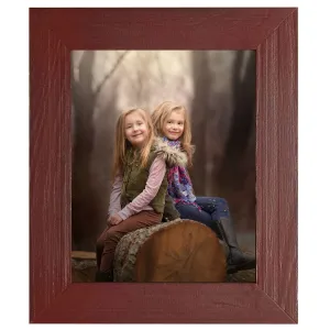 8x10 Distressed Red Frame,  1-3/4" Molding w/ Easel