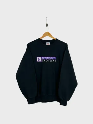 90's Downers Grove Trojans USA Made Embroidered Vintage Sweatshirt Size 10-12