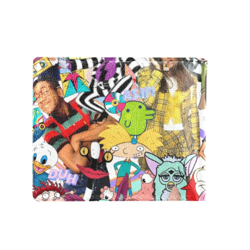 90s Icons Collage Bifold Wallet With Coin Pocket