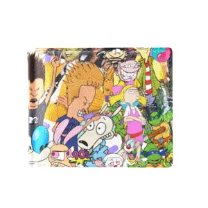 90s Icons Collage Bifold Wallet With Coin Pocket