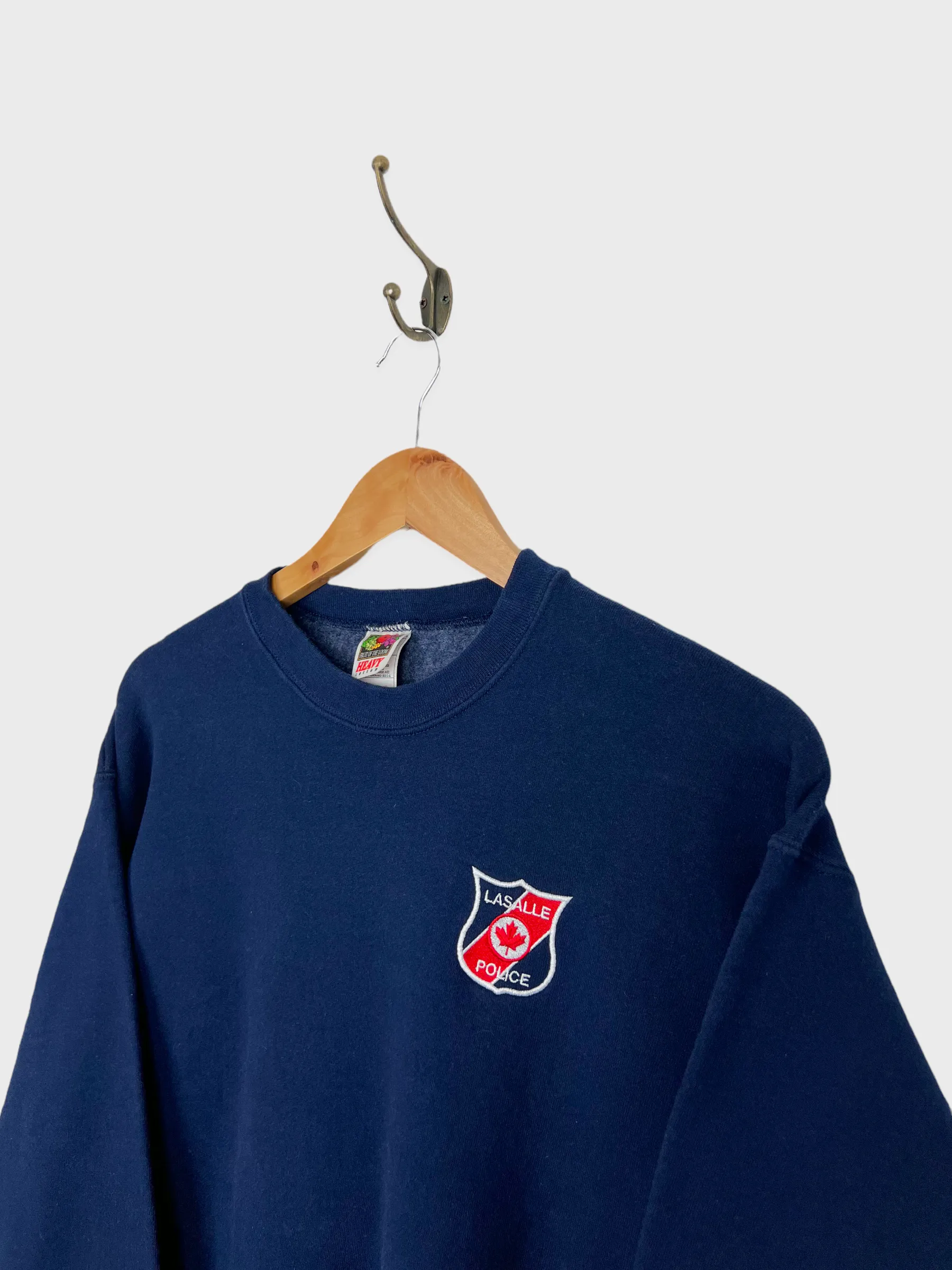 90's Lasalle Police Embroidered Vintage Sweatshirt Size 10