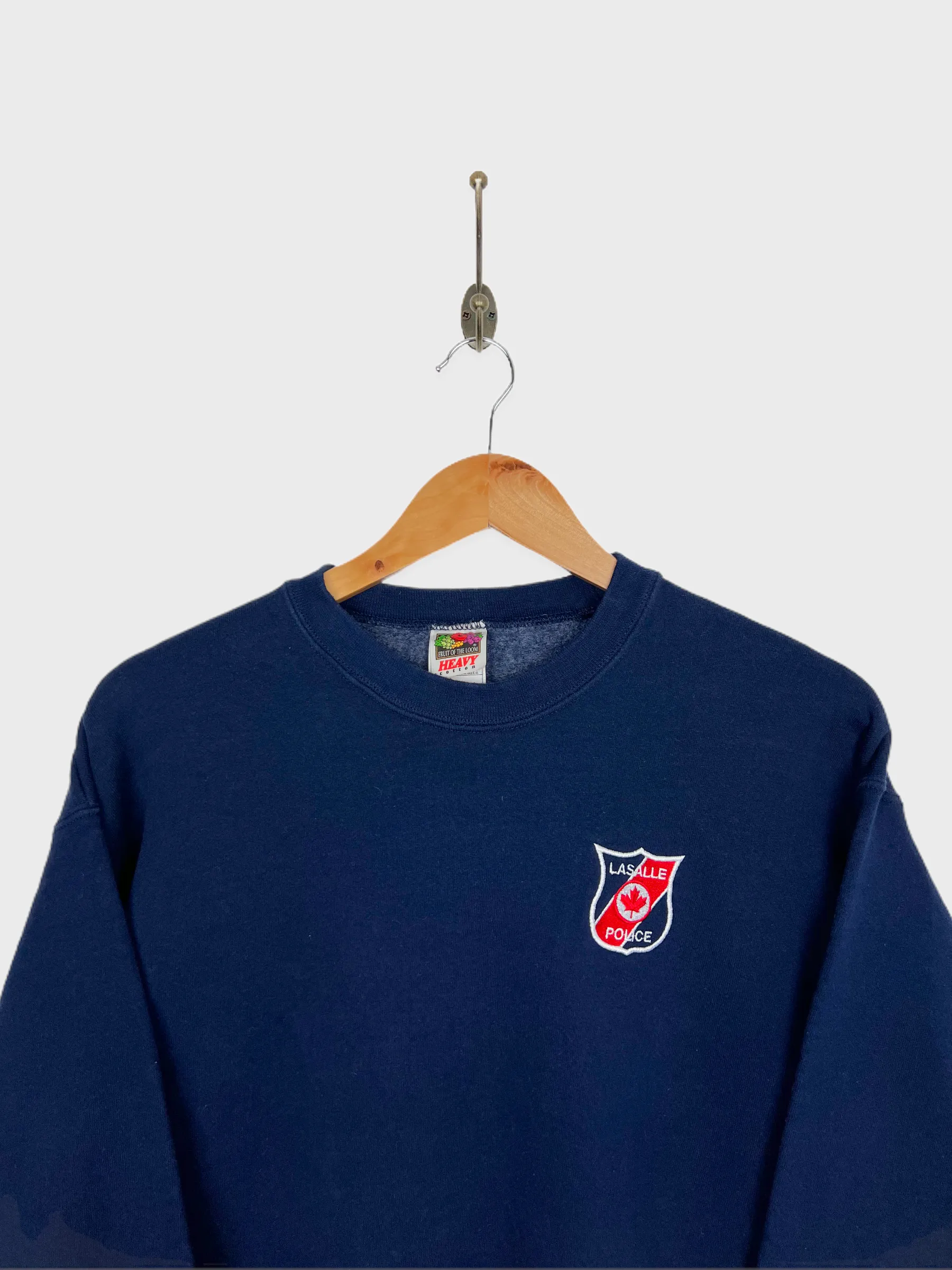 90's Lasalle Police Embroidered Vintage Sweatshirt Size 10