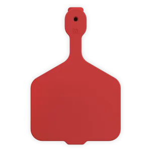 ACCOW1--Red LEADER 1 Piece Cow Tag 25's