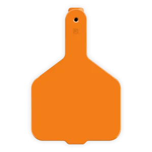 ACCOW1-Wide Nk-Orange LEADER 1 Piece Cow Tag 25's