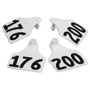 ACFLXNUM-176-200-White Allflex Maxi Numbered Tags 25's