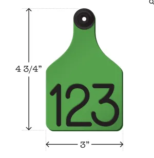ACRTCOW2-Lg-Grn/Blk Ritchey Cow Tags 25's (Light Green/Black)