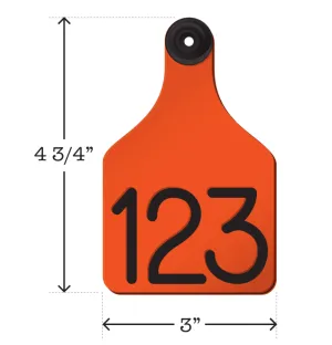 ACRTCOW2-Lg-Org/Blk Ritchey Cow Tags 25's (Orange/Black)