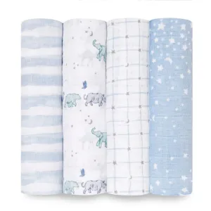 ADEN   ANAIS Cotton Muslin Swaddles 4 pack - Rising Star