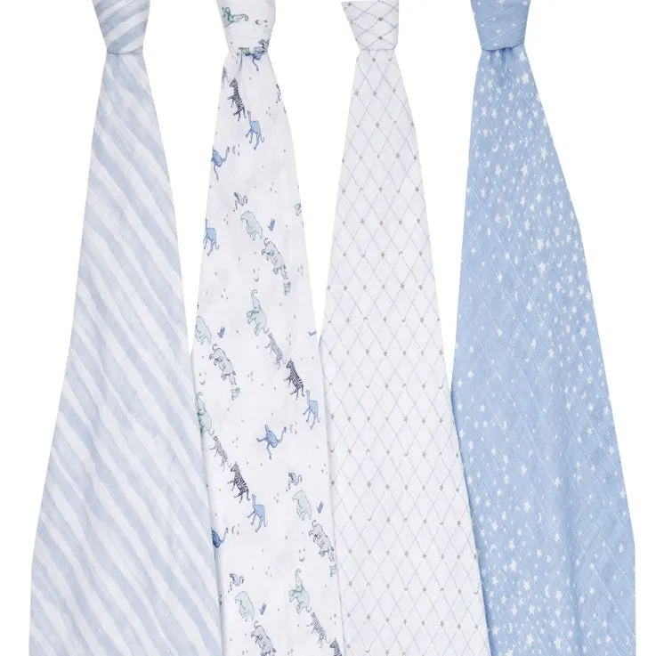 ADEN   ANAIS Cotton Muslin Swaddles 4 pack - Rising Star